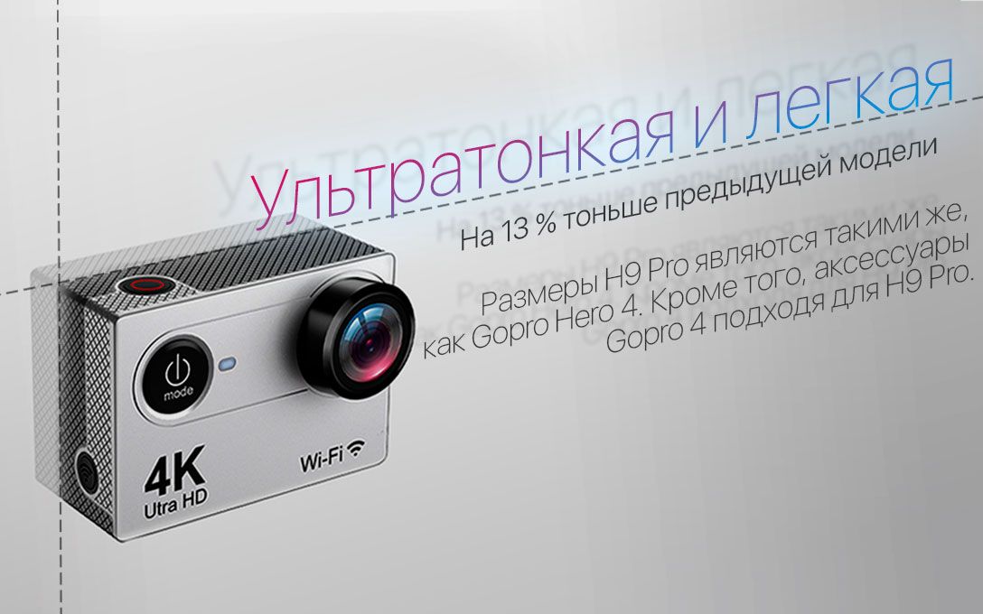Экшн камера EKEN 4K H9 Pro
