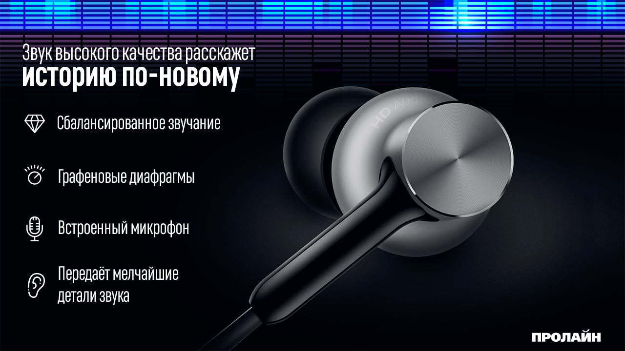 Наушники Xiaomi Mi In-Ear Headphones Pro HD Silver