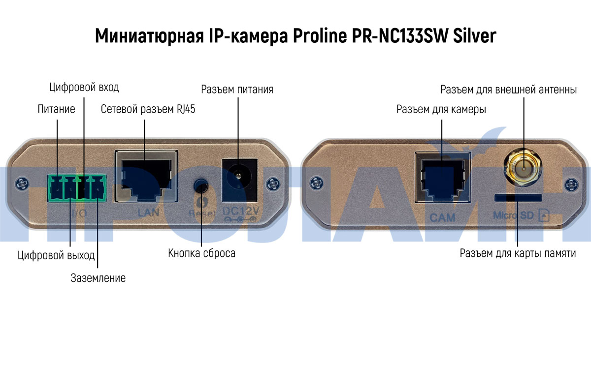 Миниатюрная IP-камера Proline PR-NC133SW Silver