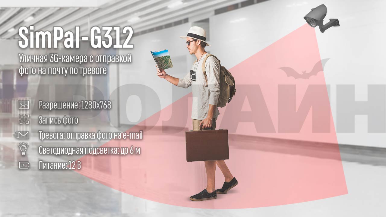 GSM/3G видеокамера SimPal-G312