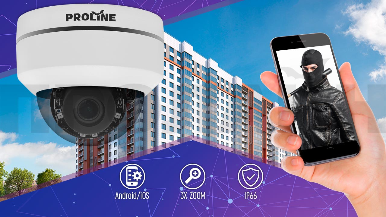 Купольная IP PTZ камера Proline IP-DC2520PTZ4 POE