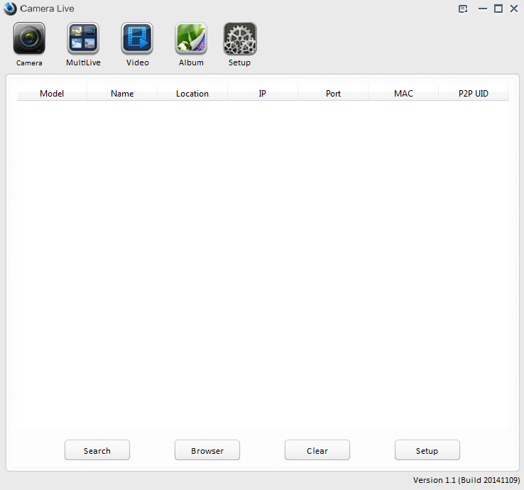 Программа для ПК "Camera Live"