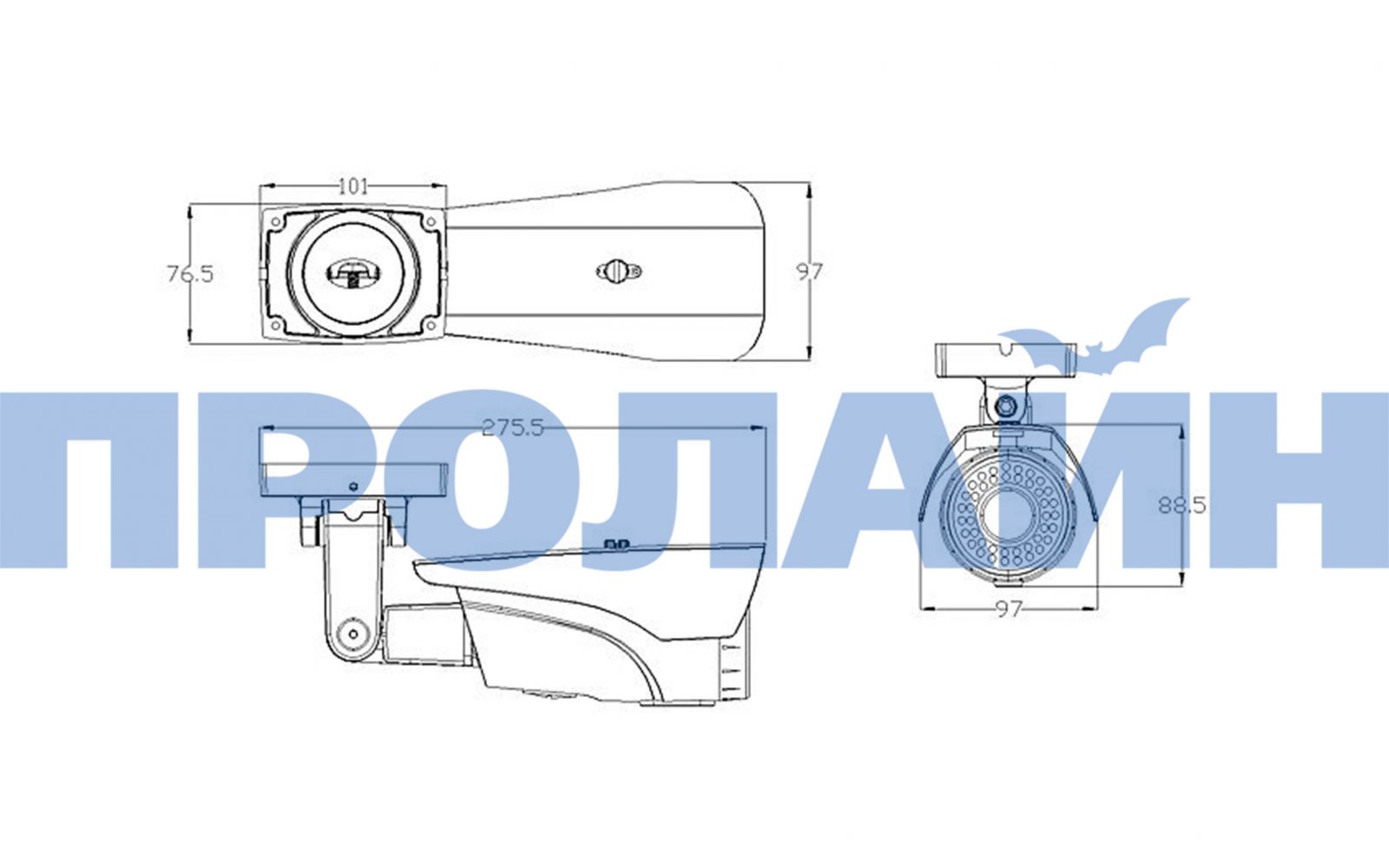 Уличная IP-камера Proline IP-W2144KZ POE