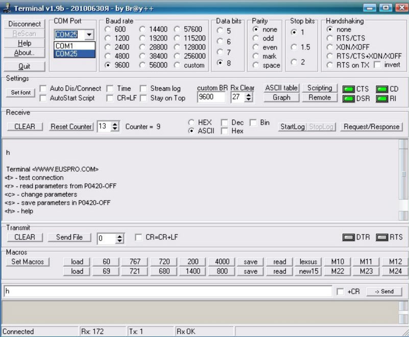 Программное обеспечение программатора катализатора EURO-4 и EURO-5