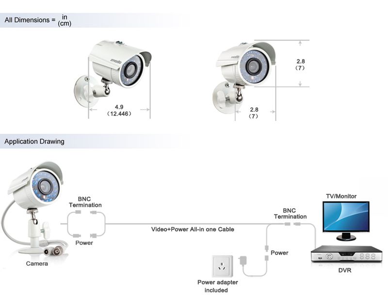 Комплект видеонаблюдения с 4 уличными камерами ZMODO ZM-I4Y4+1Tb