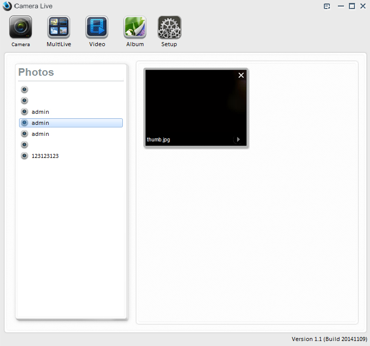 Программа для ПК "Camera Live"