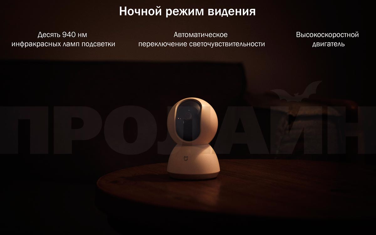 Домашняя поворотная WiFi камера Xiaomi MiJia Pan/Tilt Home Camera