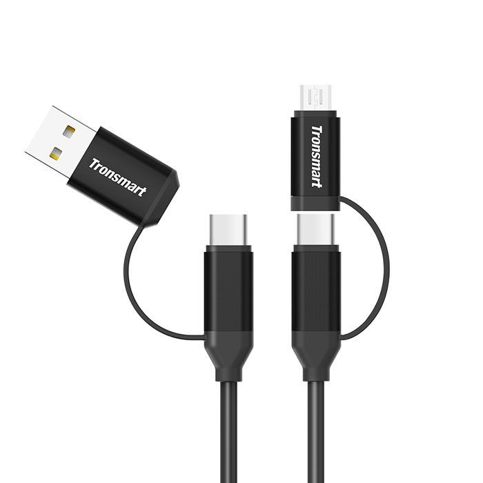 Универсальный кабель 4в1 USB-A 2.0/2xType-C/Micro-USB Tronsmart C4N1