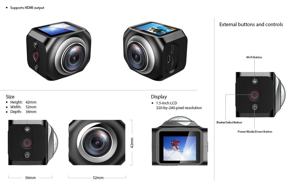 Экшн камера EKEN H8Plus Ultra HD 4K