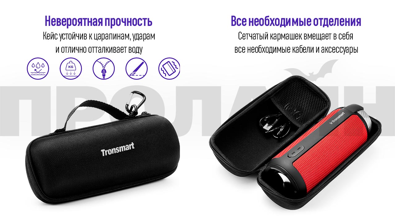 Чехол для портативной акустики Tronsmart T6 Carrying Case Black