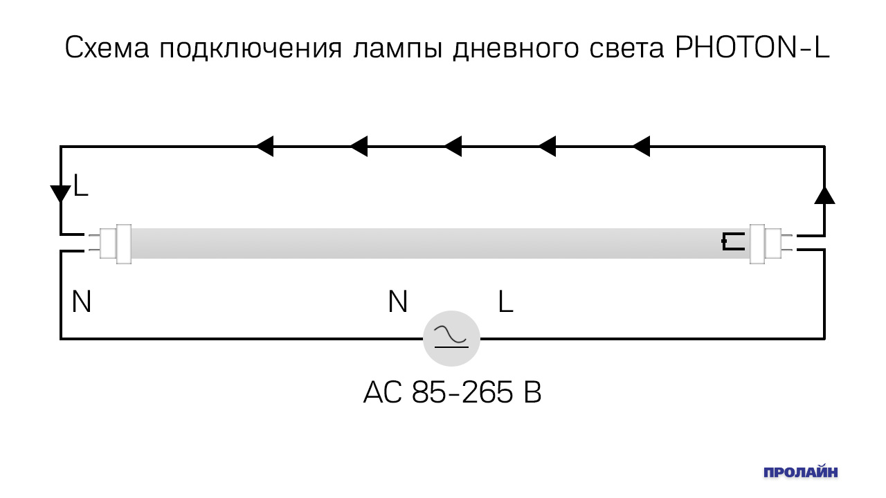 Лампа дневного света PHOTON-L PH-TB20CWW с ПМ