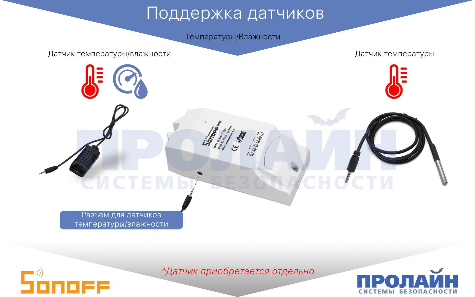 Умный WiFi выключатель Sonoff TH16