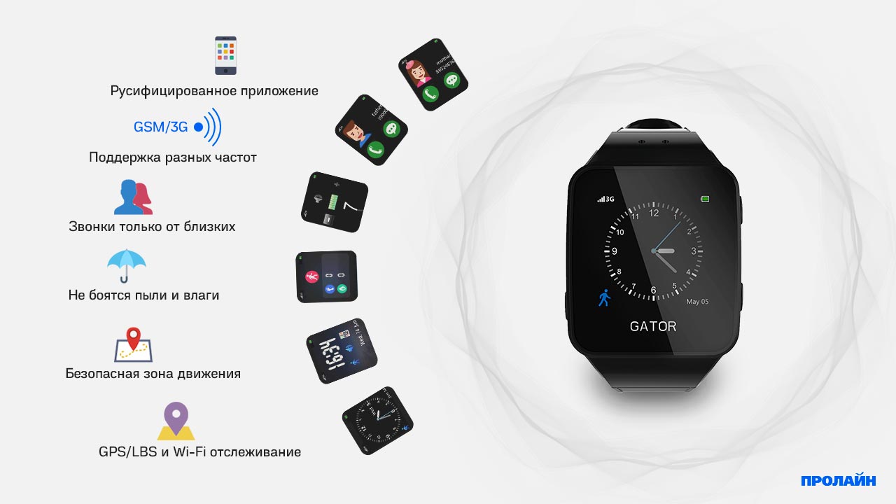 Умные часы с GPS Gator 3 Black