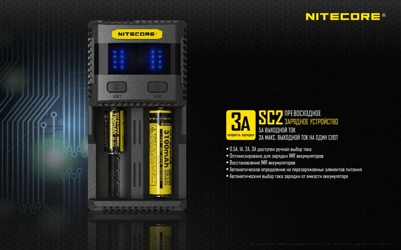 NiteCore SC2 SUPERB Charger