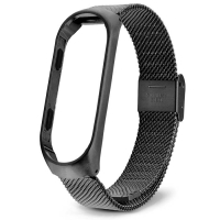 Ремешок для фитнес-браслета Xiaomi Mi Band 3 Milanese Loop черный