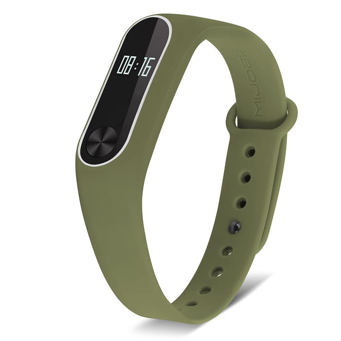 Ремешок для Mi Band 2 MIJOBS зеленый с белым