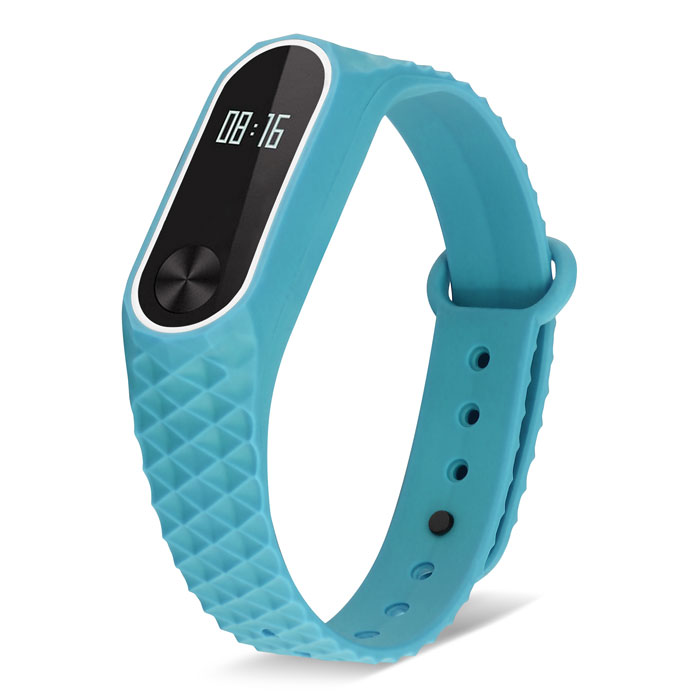 Ремешок для Mi Band 2 ребристый голубой