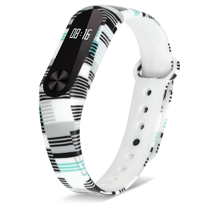 Ремешок для Mi Band 2 силиконовый с линейным узором
