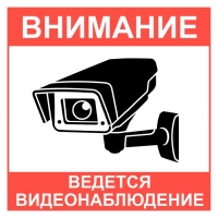 Наклейка 100x100 мм (Камера-уличная)