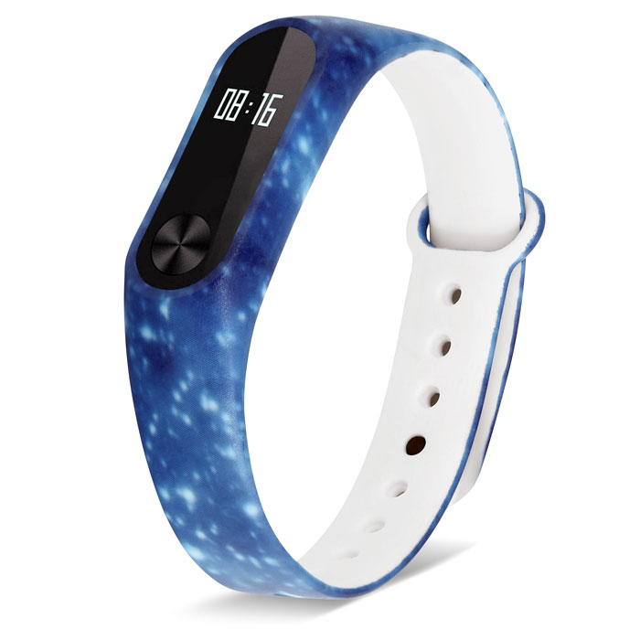 Ремешок для Mi Band 2 силиконовый с узором звездное небо