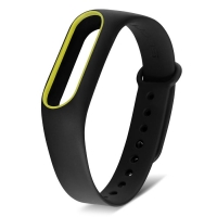 Ремешок для фитнес-браслета Mi Band 2 MIJOBS черный с желтым