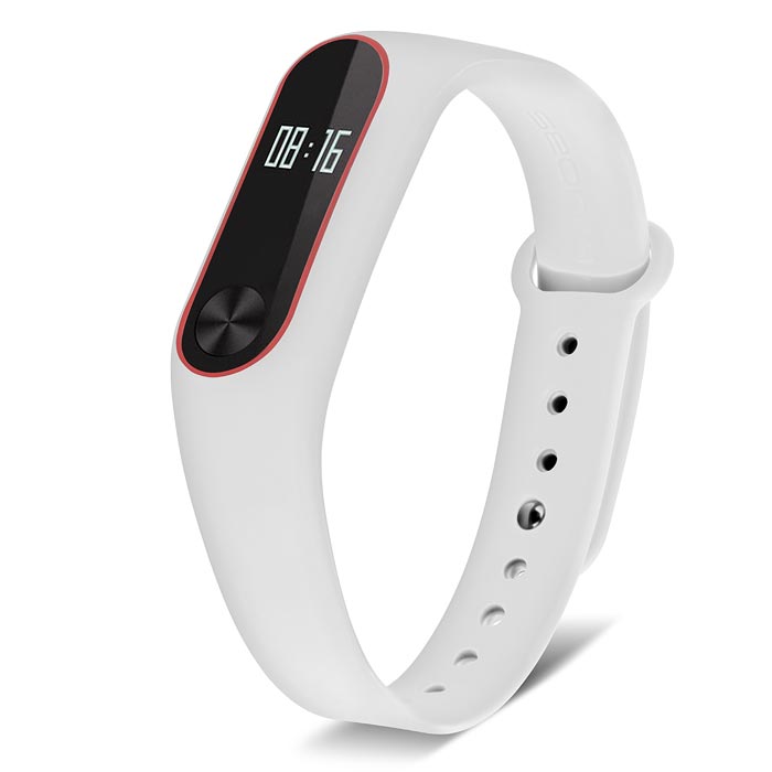 Ремешок для Mi Band 2 MIJOBS белый с красным