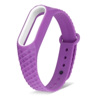 Ремешок для фитнес-браслета Mi Band 2 ребристый фиолетовый