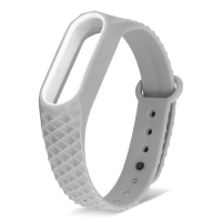 Ремешок для фитнес-браслета Mi Band 2 ребристый серый