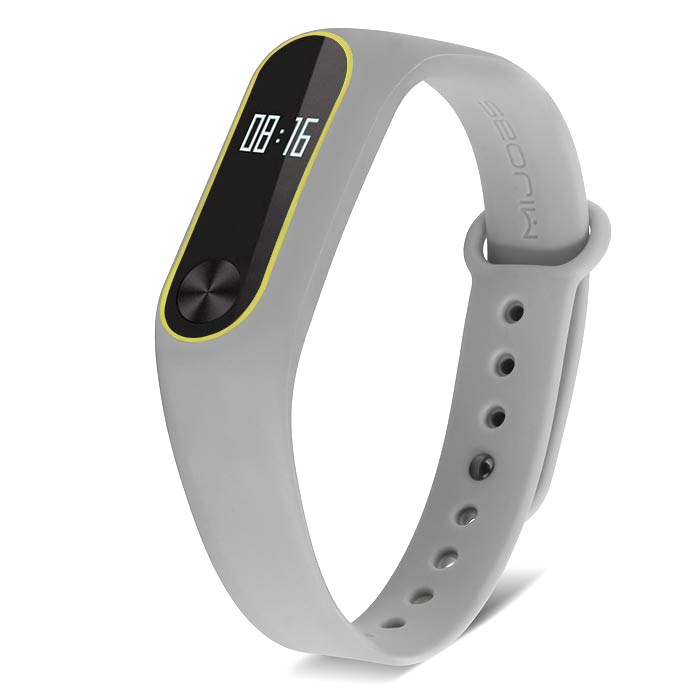 Ремешок для Mi Band 2 MIJOBS серый с желтым