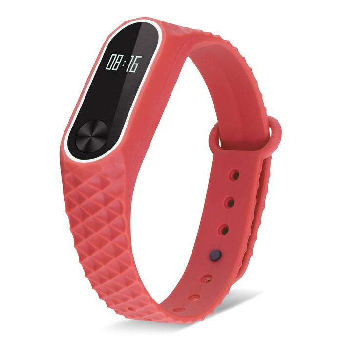 Ремешок для Mi Band 2 ребристый красный