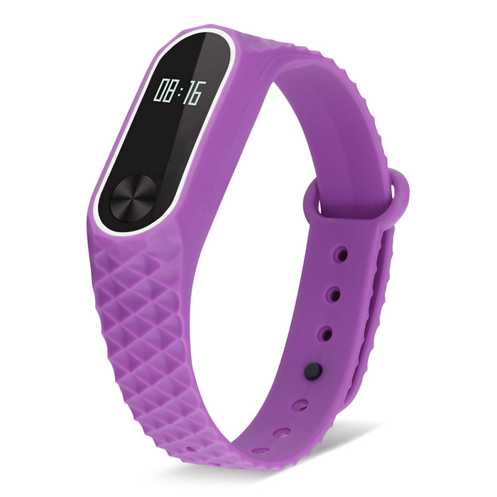 Ремешок для Mi Band 2 ребристый фиолетовый
