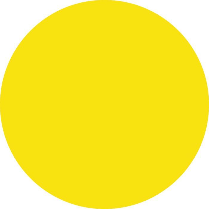 Наклейка 150 мм (Желтый круг-двухсторонняя)