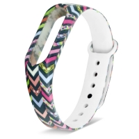 Ремешок для фитнес-браслета Mi Band 2 силиконовый с узором цветная мозаика