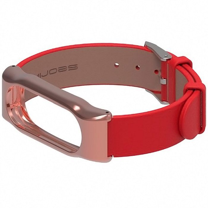 remeshok-dlja-mi-band-2-kozhanyj-s-metallicheskim-osnovaniem-krasnyj-57999