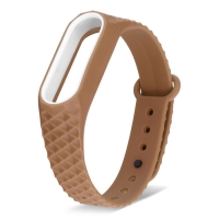 Ремешок для фитнес-браслета Mi Band 2 ребристый коричневый