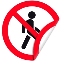 Наклейка 150 мм (Проход запрещен двухсторонняя)