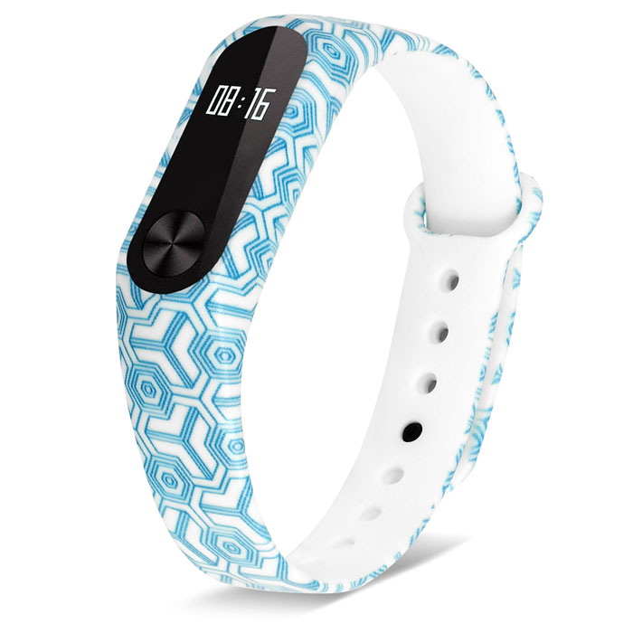 Ремешок для Mi Band 2 силиконовый с кубическим узором