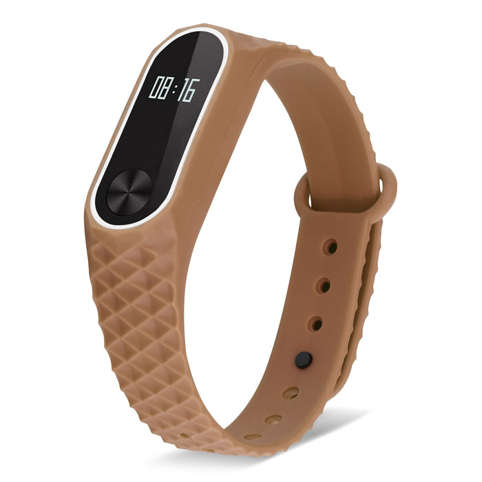 Ремешок для Mi Band 2 ребристый коричневый