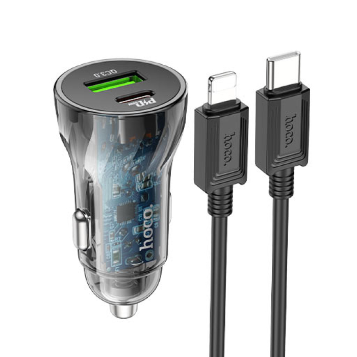 HOCO Z47A Transparent discovery edition Type-C to Lightning Black