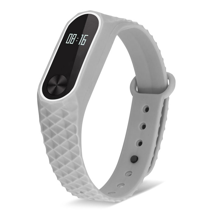 Ремешок для Mi Band 2 ребристый серый